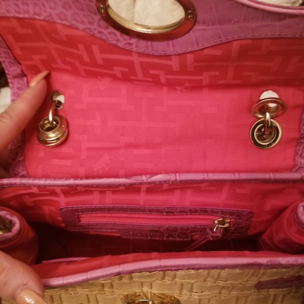 Structured Bamboo Handled Handbag - image 5